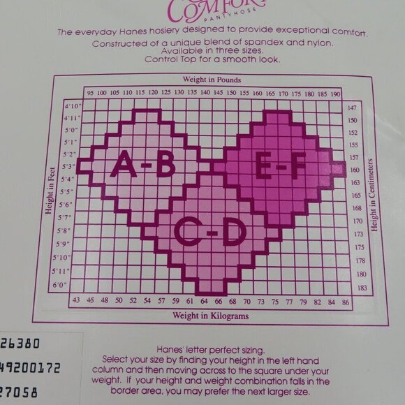 Hanes Womens AB Barely There Style 172 Classic Comfort Pantyhose Sandalfoot VTG - Picture 5 of 8